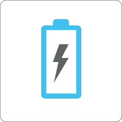 Chargemaster blue and grey power icon