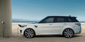 Range Rover electric vehicle charging at home charge unit
