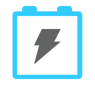 Battery power graphic icon