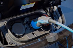 Nissan Leaf electric vehicle charge socket