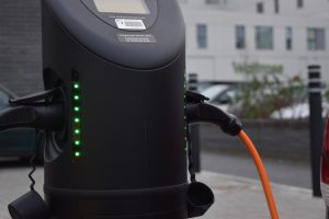 EV charging at a Chargemaster electric vehicle chargepoint