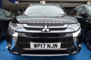 2017 Mitsubishi Outlander PHEV at an EV charge point
