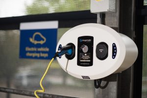Chargemaster public car park wall mounted wall box electric vehicle chargepoint