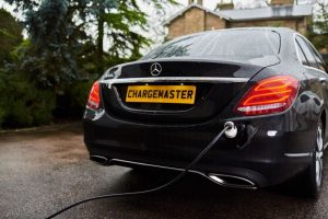 Mercedes-Benz C 350 e charging on homecharge unit