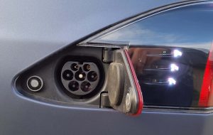 Tesla X electric car charge socket