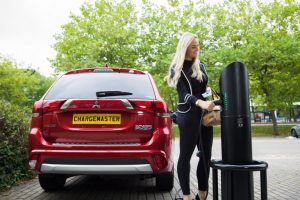 outlander phev charging at public point in town