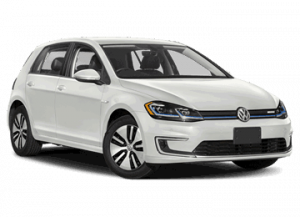 Volkswagen eGolf in white Electric car EV