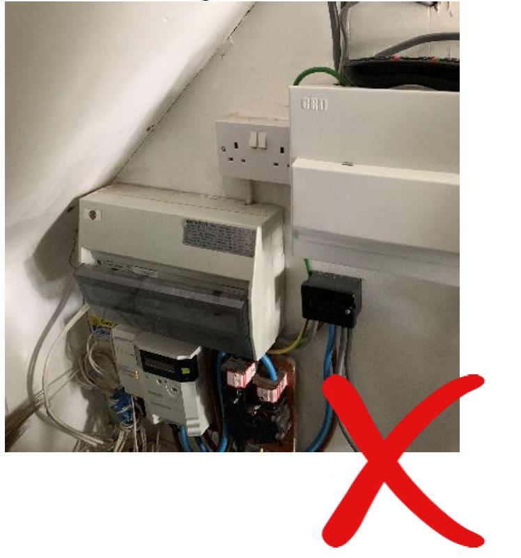 Example of incorrect meter area