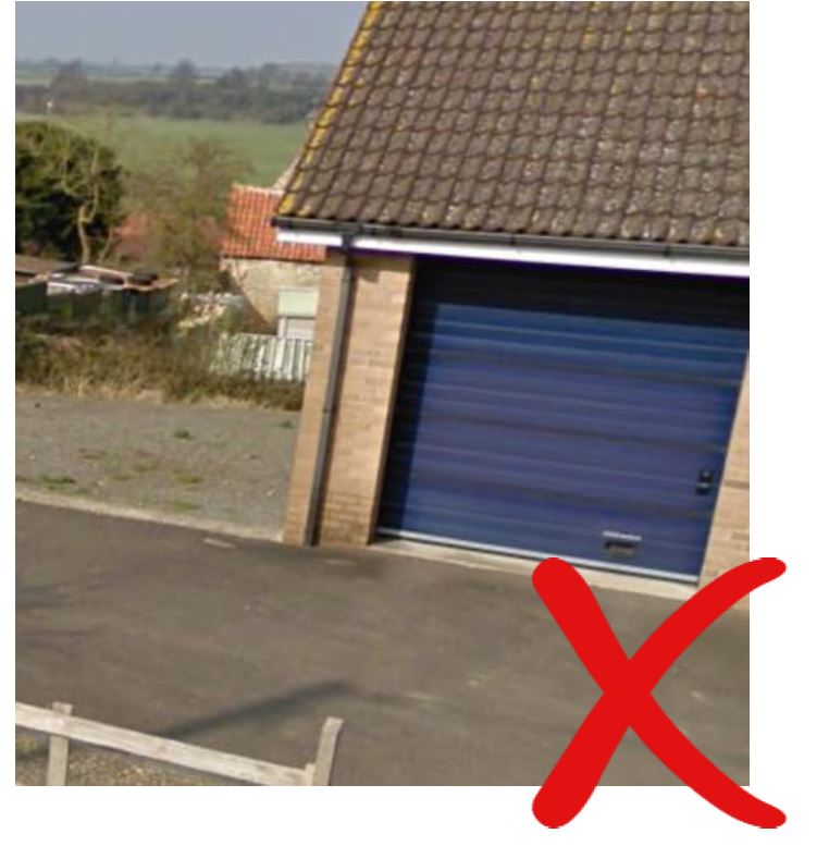 Example of incorrect off-street parking photo